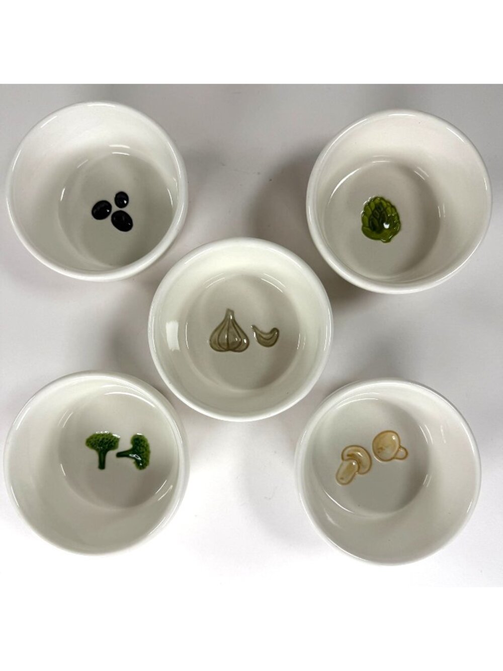 Pottery Barn Pizza Buono Condiment Set Ramekins Only